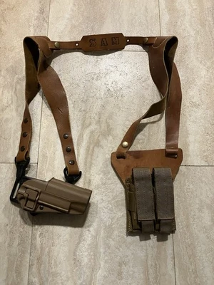 Colt 1911 Shoulder Holster With Dual Mag Pouch Multiple Brands - Image 1 of 4