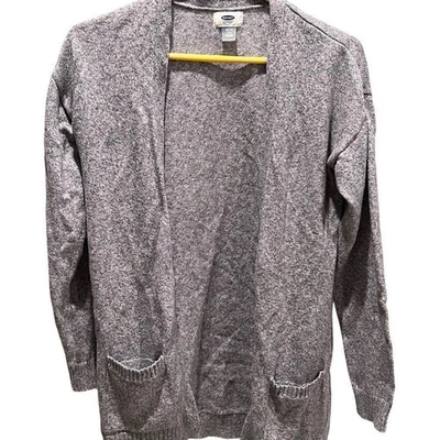 Cárdigan Antiguo Azul Marino Carpa Gris Luna Frente Abierto Niñas XL 14 Acogedores Bolsillos Tejidos Foto 1 de 4