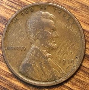 1919 Lincoln Wheat Cent Unique Eye Appeal Woody Improper Alloy Mix Error - Picture 1 of 4