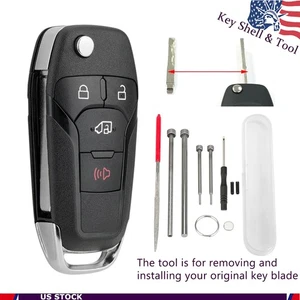 For 2019 2020 2021 Ford Transit Flip Remote Key Shell Case & Blade Remover Kit - Picture 1 of 9