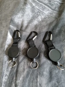 Kuuqa 3 Pieces Retractable Key Chain, Heavy Duty Reel,... Great Item Heavy Duty - Picture 1 of 5