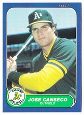 1986 Fleer Update #U-20 Jose Canseco Oakland Athletics
