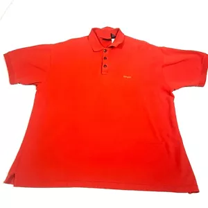 Patagonia Mens Large Red Polo Cotton Short Sleeve Collard Shirt Spellout Organic - Picture 1 of 7