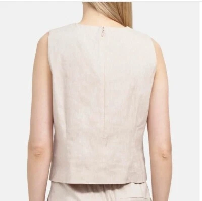 Theory Lino Tweed Shell Sin Mangas, Talla L Nuevo Con Etiquetas Foto 1 de 4