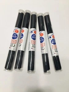 3D Printer Pen Filament Plastic Premium 3MM ABS Plastic 5 Pack x50 Strands Black - Picture 1 of 11
