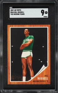 Bill Russell SGC 9 2007-08 Topps Missing Years #BR62 BOSTON CELTICS HOF RARE - Picture 1 of 2