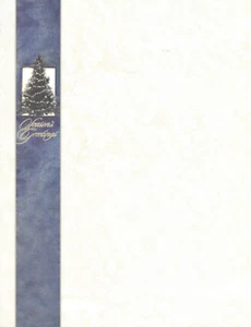 Navy Blue Tree Season's Greetings Computer Paper - 46 sheets - Partial Pack - Picture 1 of 1