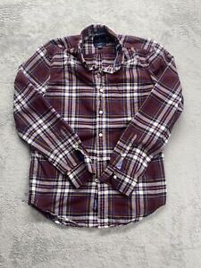 American Eagle Shirt Mens Small S Maroon Seriously Soft Long Sleeve Flannel