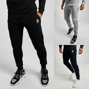 Gym King Mens Fleece Slim Joggers Designer Jogging Tracksuit Bottoms Sweat Pants - Picture 1 of 12