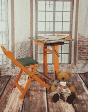Bellissimo banchetto scolastico  pieghevole per bambini anni '70!