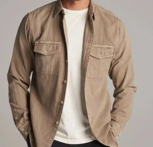 Camisa de hombre Tecovas de sarga de algodón con botones talla: XXL defectuosa!!! - Imagen 1 de 3