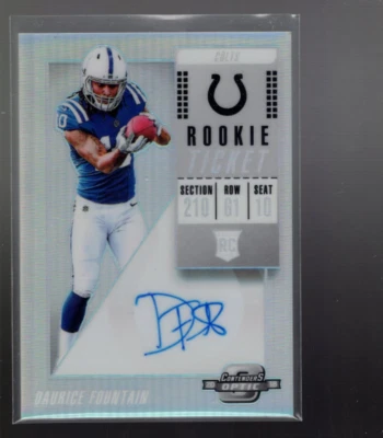 B3921- 2018 Panini Contenders Optic #137 Daurice Fountain RC Auto - NM-MT - Image 1 of 2