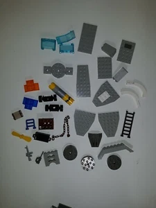Lego Lot of 30+ Pieces. Tires, Windows, Gray Pieces,Yellow Propeller, White Arch - Picture 1 of 6