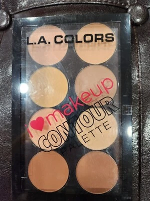 L.A.COLORS I LOVE MAKEUP CONTOUR PALETTE LIGHT MEDIUM 8 FACE BLENDABLE POWDERS - Image 1 of 2