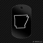 Arkansas Outline Keychain GI dog tag engraved many colors  AR