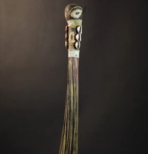 África Yoruba Flywhisk Nigeria Antiguo Arte Tribal Ceremonial Ritual Objeto-G4746 - Imagen 1 de 24