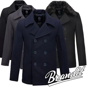 Brandit Herren Pea Coat Marine Kurzmantel Wintermantel Caban Jacke Wolle S-7XL - Bild 1 von 17