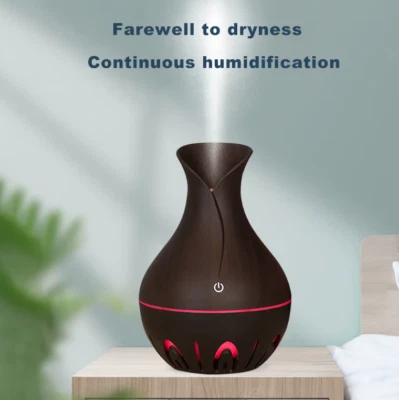 PROFUMATORE AMBIENTE DIFFUSORE ESSENZE UMIDIFICATORE RGB LED 130 ML -Legno Scuro - Immagine 1 di 4