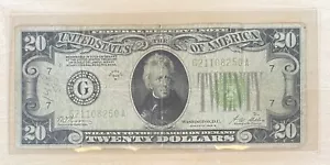 Rara banconota vintage 1928 USA 20 dollari (banconota della Federal Reserve) - Foto 1 di 2