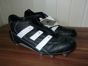 VINTAGE  ADIDAS Harlequin mid chaussures football noir/blanc  10Uk  44 FR  - Picture 1 of 6