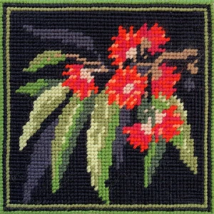 Country Threads GUM BLOSSOMS Tapestry Kit, 15cm x 15cm FTK-006 - Imagen 1 de 1