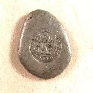 Antique Pewter Seal of F. Joseph Ott Fein Engl Zin - Picture 1 of 3