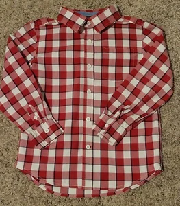 Gymboree Jungen rot/weiß/marine kariert LS Button-Down Gr. S (5-6) - Bild 1 von 4