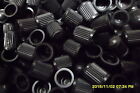 100 x Black Plastic Replacement Dust Caps/Stems for Cars,Bikes,Tractors