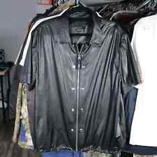RTA Road to Awe Faux Leather Rylie Shirt Japanese Fabric M