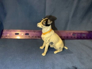 Jack Russell Terrier Antique Sitting German Lead Heyde - 3 1/4” (early 1900s) - Picture 1 of 7