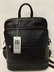 ILI New York Leder verstellbarer Riemen Rucksack #6505 schwarz neu mit Etikett - Bild 1 von 10