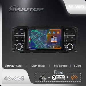 5" Wireless CarPlay GPS Stereo Radio Android 13 4GB+64GB For Jeep Wrangler Dodge - Picture 1 of 10