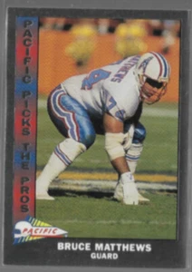 BRUCE MATTHEWS 1991 Pacific Picks The Pros Silver Insert #8.   OILERS - Picture 1 of 1