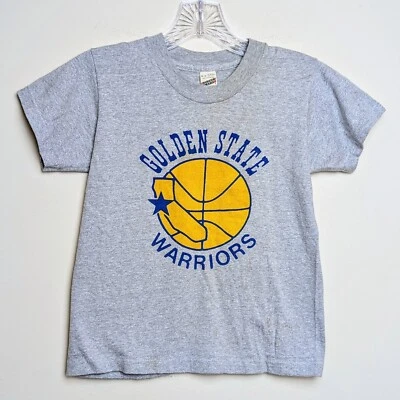 Vintage 80s Golden State Warriors Screen Stars Single Stitch Shirt Youth 10-12 - Image 1 of 4