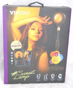 Vivitar Sunset Lamp USB Remote 5 Sunset Color Effects Adjustable Vlog & Podcast - Picture 1 of 12