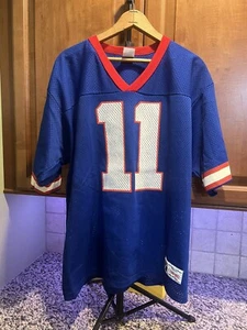 RARE! Vintage Logo 7 New York Giants - Phil Simms Men's L 46-48 Football Jersey - Picture 1 of 11