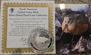 Moneda de colección de plata de pájaro de juego de tierras altas NAHC de América del Norte a prueba - Imagen 1 de 7