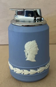 ACCENDINO DA TAVOLO WEDGWOOD BLU "JASPERWARE" JULIUS CEASER RONSON. - Foto 1 di 6