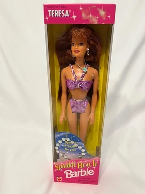 Barbie Sparkle Beach Teresa Doll straight auburn hair 1995 Mattel #14354 - Image 1 of 4