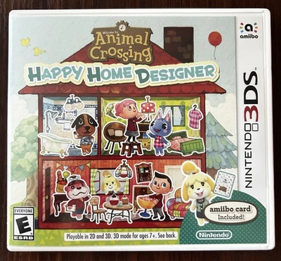 Animal Crossing Happy Home Designer CIB +  Unopened Amiibo Card - Nintendo 3DS - Image 1 of 3