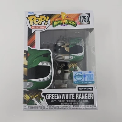 NEW! Funko Pop! Power Rangers #1750 Green/White Ranger LE 9500 Tommy Oliver