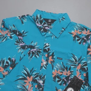 Volcom Warbler Woven Button Up Short Sleeve Floral Shirt Men's Size M - Picture 1 of 8