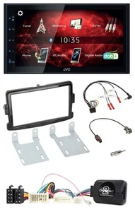 JVC DAB USB Bluetooth 2DIN Lenkrad Autoradio für Dacia Sandero ab 13 piano-schwa - Bild 1 von 8