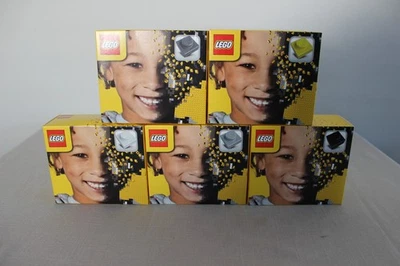 New Sealed 5 Boxes Of LEGO Mosaic Pieces Black, Dark Gray, Gray, White & Yellow - Image 1 of 4