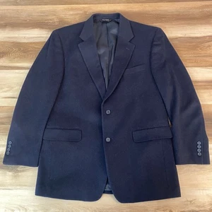 JoS. A. Bank 44L Navy Blue 100% Camelhair Blazer Sport Coat 2 Button Jacket Men - Picture 1 of 14