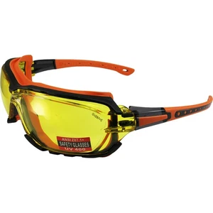 Global Vision Octane Orange Gasket Yellow Lens Glasses One Piece Anti-Fog Sport - Picture 1 of 2
