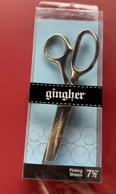 Gingher G-7P 7 1/2” Pinking Shears Zig-Zag Sewing Scissors in Box ~ Italy - Image 1 of 4