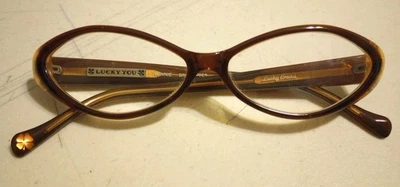 Marco de gafas Lucky Brand Winnie marrón ámbar borde completo ovalado 53-13 mm Foto 1 de 4