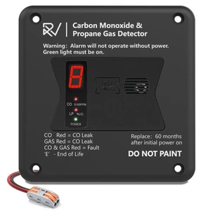 RV Carbon Monoxide and Propane Detector, 2 in 1 Dual CO/LP Gas Alarm,Replace ... - Picture 1 of 6
