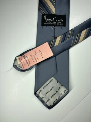 Vintage Pierre Cardin Tie NEW (With tags) Deadstock Short 55.5” Gray - Image 1 of 4